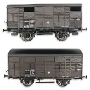 Set 2 Wagons ex-couverts primeurs 20T PLM REE Modèles WB737 - HO 1/87 - SNCF - EP III - 3