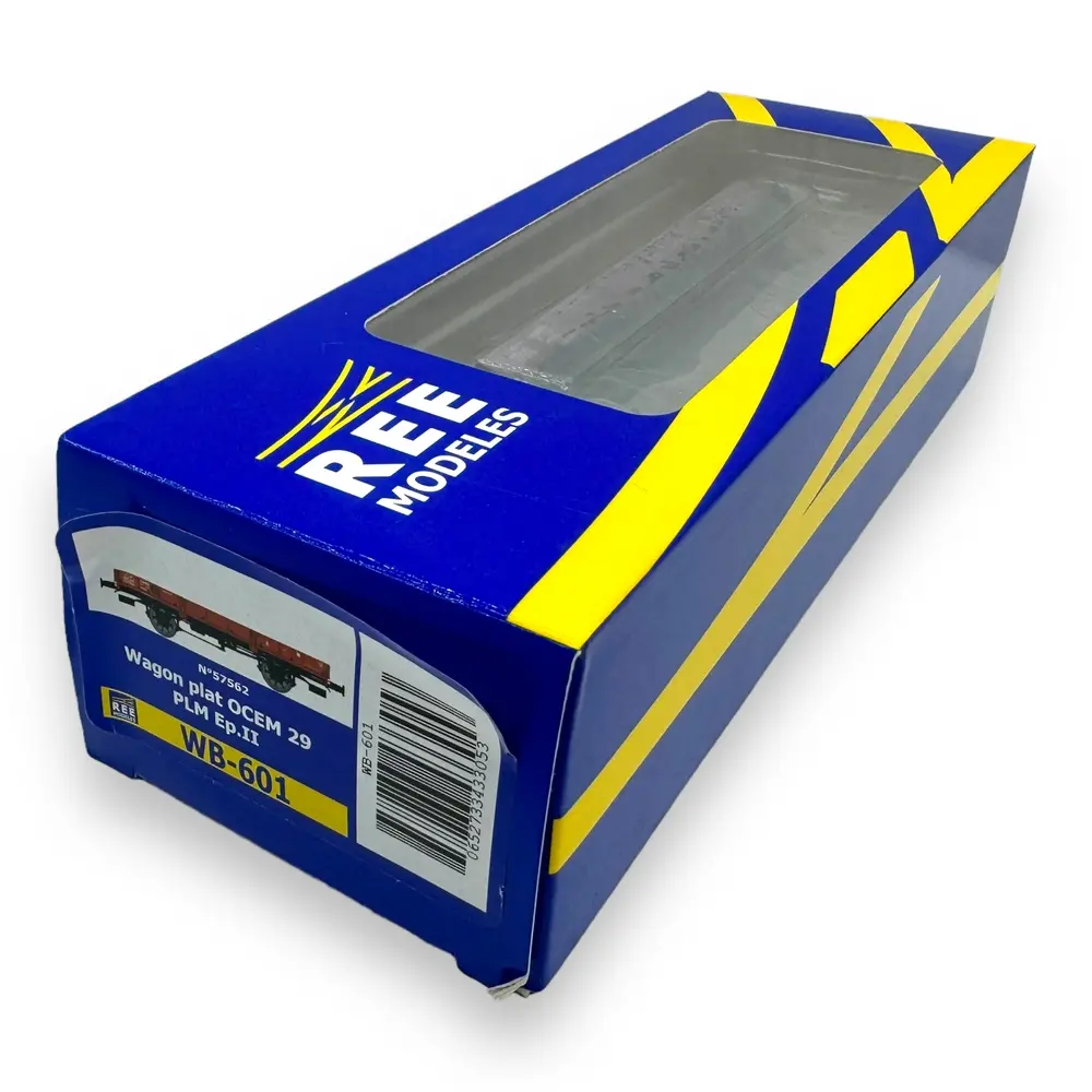 Wagon Plat OCEM 29 PLM Rouge Sideros REE MODELES WB601 SNCF - HO 1/87 - EP II - 4