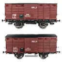 Set 2 Wagons primeurs ex-10T Type 2 REE Modèles WB743 - HO 1/87 - PLM - EP II - 3