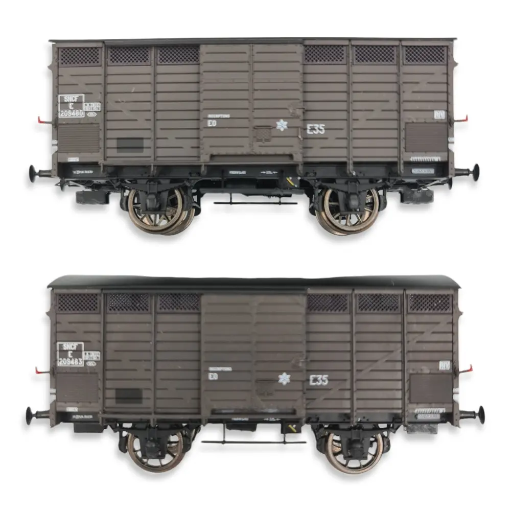 Set 2 Wagons primeurs ex-10T Type 3 REE Modèles WB747 - HO 1/87 - SNCF - EP III - 3