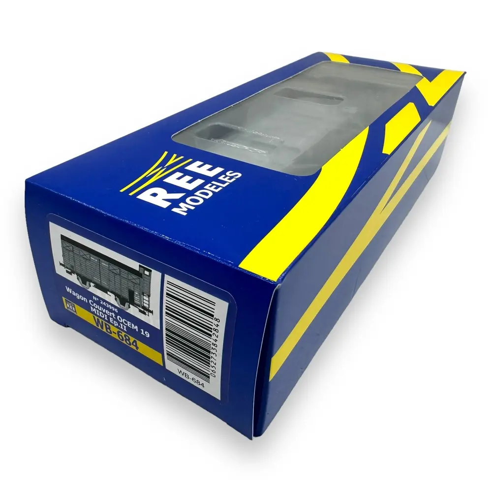 Wagon couvert OCEM 19 MIDI - Ree Modèles WB-684 - HO 1/87 - SNCF - Ep II - 2R - 4