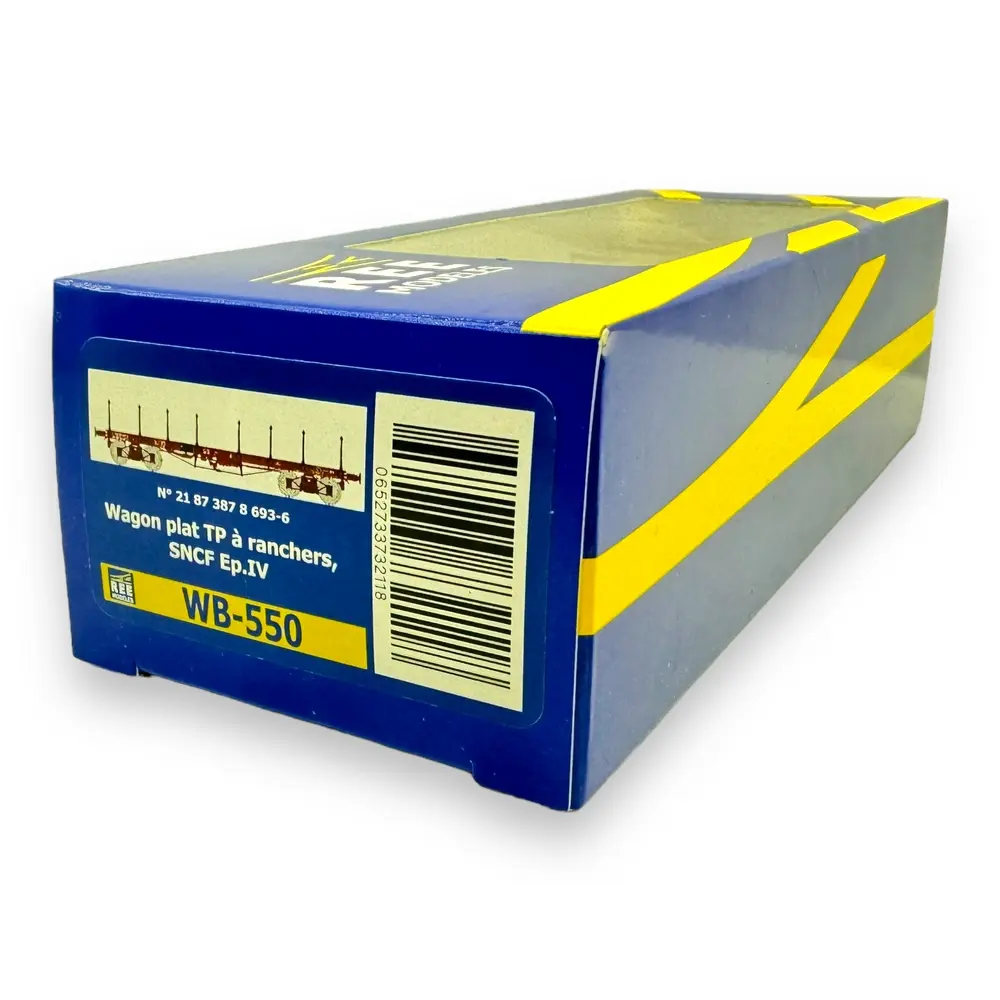 Wagon plat TP Brun à Ranchers longs REE Modeles WB550 SNCF - HO 1/87 - EP IV - 4