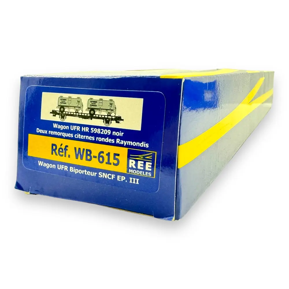 Wagon UFR Bi-Porteur et Remorques RAYMONDI - REE MODELES WB615 - HO : 1/87 - EP. III  - 4