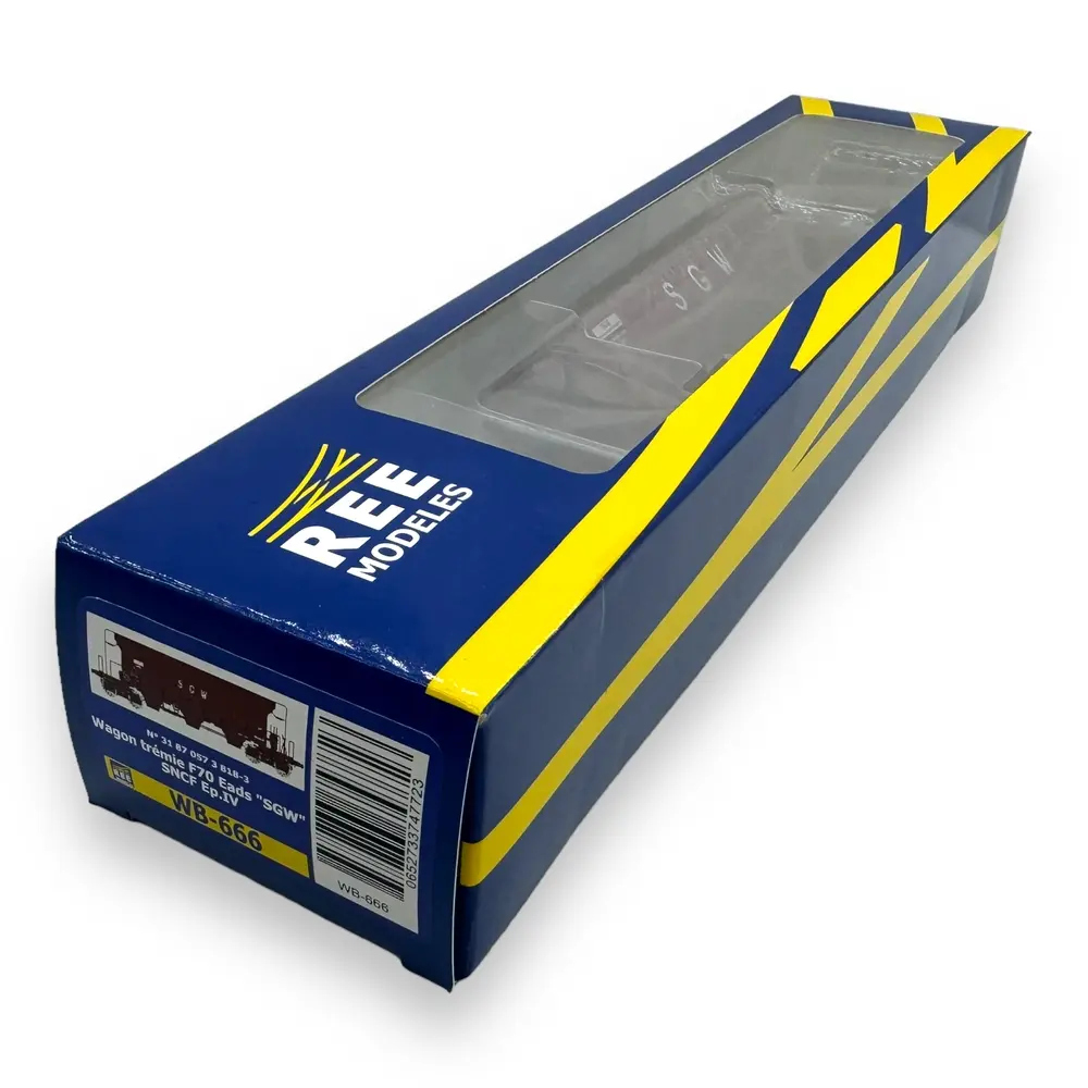Wagon trémie F70 Eads REE MODELES WB666 - HO : 1/87 - SNCF - EP IV - 4