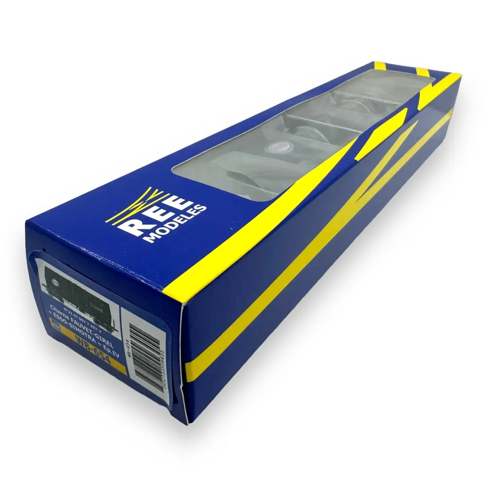 Wagon citerne FAUVET-GIREL "ESSO-SIMOTRA" - Ree Modèles WB-654 - HO 1/87 - SNCF - Ep IV - 2R - 4