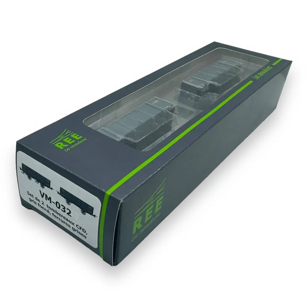 Set de 2 wagons tombereaux - Ree Modèles VM-032 - HO 1/87 - CFD - Ep III - 2R - 5