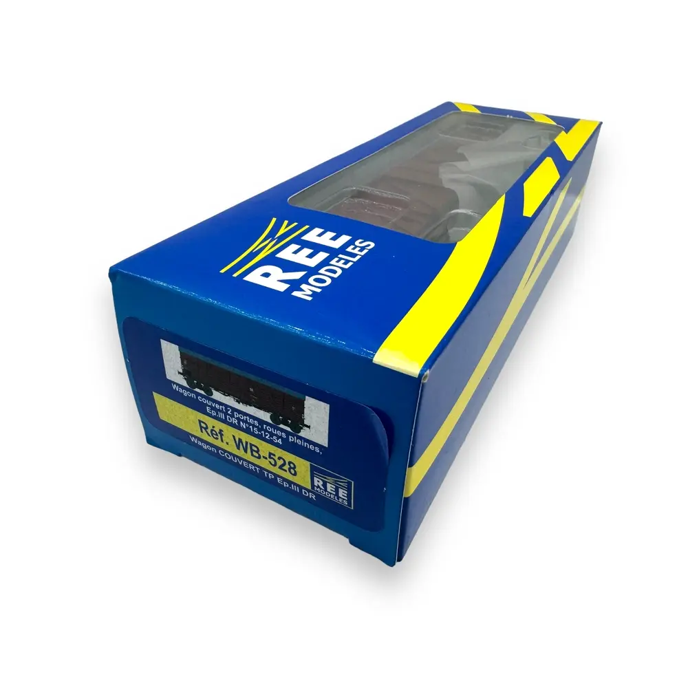 Wagon couvert TP - Ree Modèles WB-528 - HO 1/87 - DR - Ep III - 2R - 4