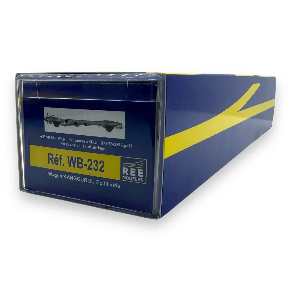 Wagon kangourou vide livrée SEGI - Ree Modèles WB-232 - HO 1/87 - SNCF - Ep III - 2R - 4