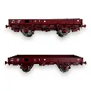Set 2 Wagons Plats OCEM 29 REE Modèles WB607 Jho - HO 1/87 - SNCF - EP III - 4