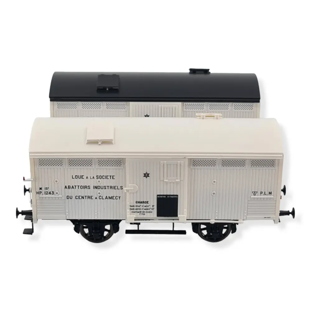 Set 2 Wagons Réfrigérants Ex-primeur Blanc REE MODELES WB766 - PLM - HO 1/87 - 2
