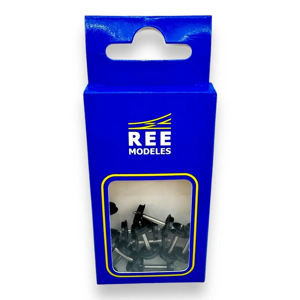 Set de 10 essieux pour wagons avec roues à rayons  - REE Modèles VMESSIEUHOM - Echelle HOm - 3