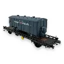 Wagon UFR bi-porteur & remorque BOURGEY-MONTREUIL - Ree Modèles WB-619 - HO 1/87 - SNCF - Ep III - 2R - 2