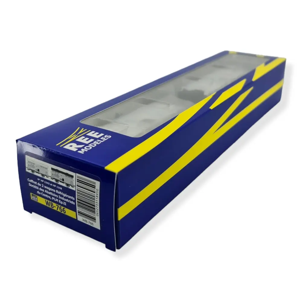 Set 2 Wagons Réfrigérants Ex-primeur Blanc REE MODELES WB766 - PLM - HO 1/87 - 4