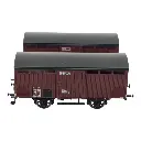 Set 2 Wagons primeurs 10T rouge sideros REE MODELES WB761 - SNCF HO 1/87 - EP II - 2