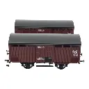 Set 2 Wagons primeurs 10T rouge sideros REE MODELES WB759 - PLM HO 1/87 - EP II - 2