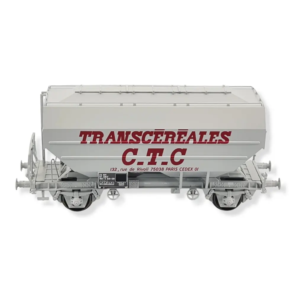 Wagon céréalier CTC gris gros logo - REE MODELES WB731 SNCF HO 1/87 - EP IV - 2