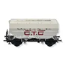 Wagon céréalier CTC UNAC gris - REE MODELES WB725 SNCF HO 1/87 - EP III - 2