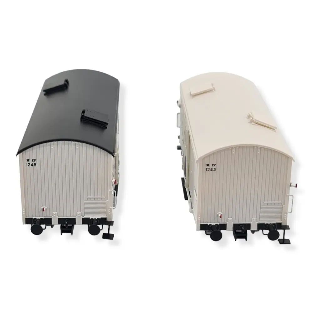 Set 2 Wagons Réfrigérants Ex-primeur Blanc REE MODELES WB766 - PLM - HO 1/87 - 3