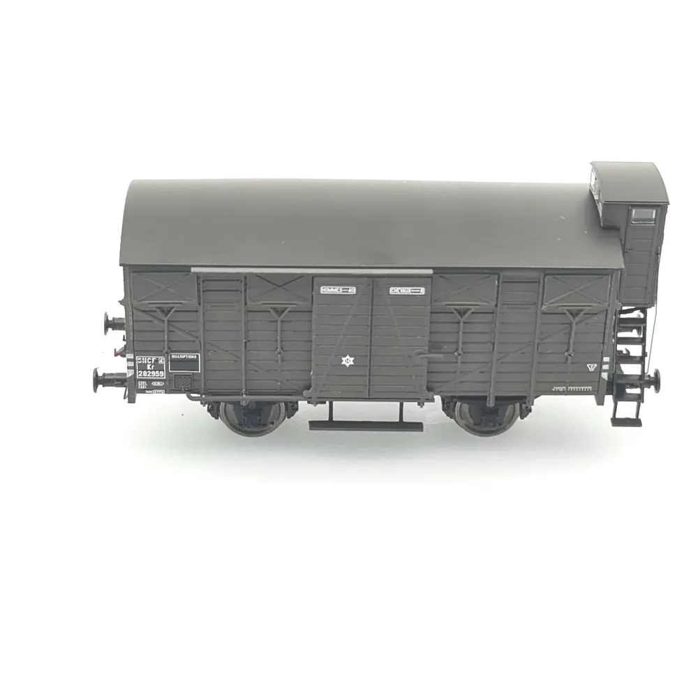 Wagon COUVERT OCEM 19 guérite "Sud-Ouest" REE MODELES WB692 - SNCF - HO 1/87 - 2