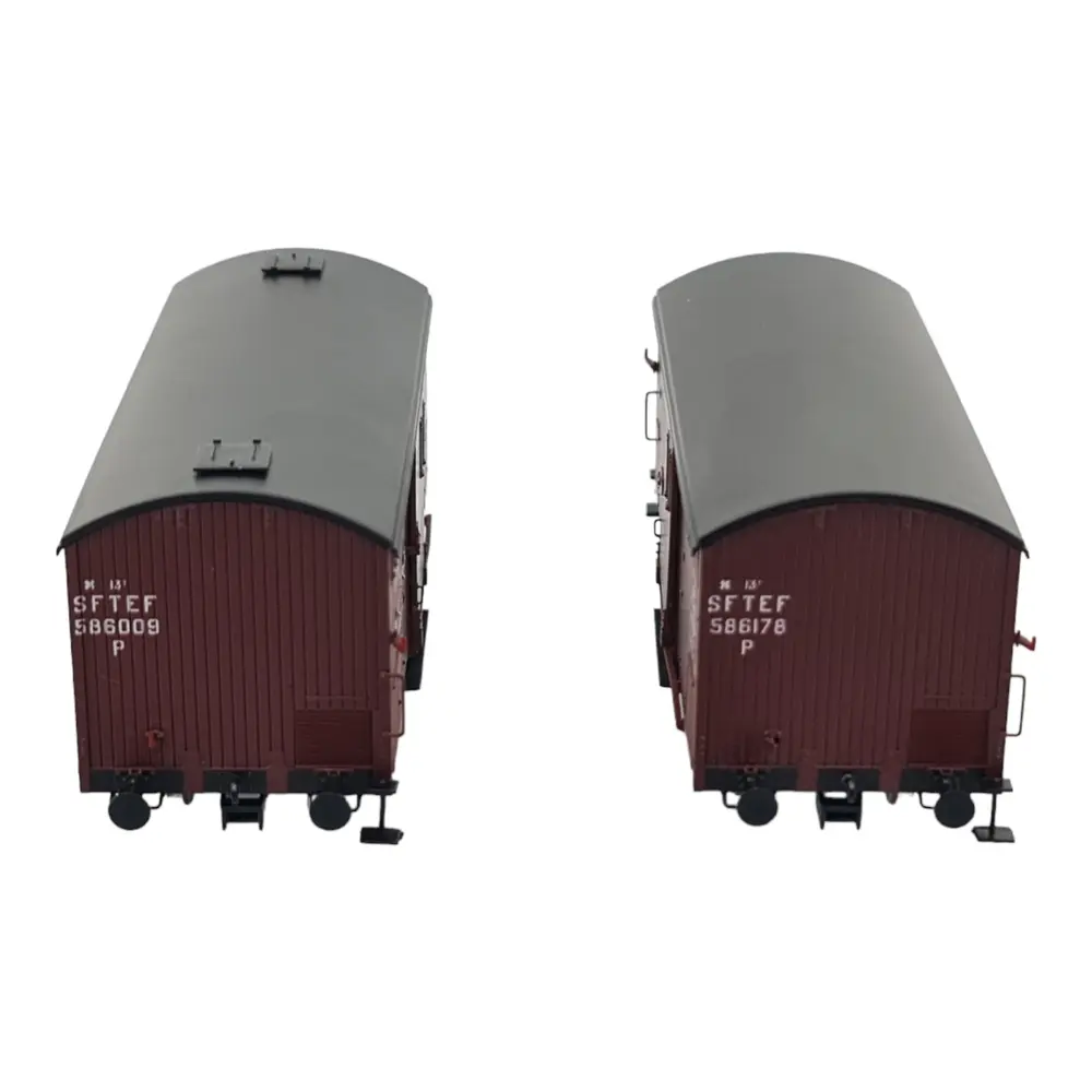 Set 2 Wagons ISOTHERME Ex-primeur rouge sideros REE MODELES WB763 - PLM HO 1/87 - 3