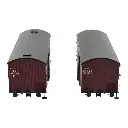 Set 2 Wagons ISOTHERME Ex-primeur rouge sideros REE MODELES WB763 - PLM HO 1/87 - 3