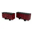 Set de 2 wagons couverts - Ree Modèles VM-030 - HOe/HOm 1/87 - SNCF - Ep III - 2R - 2