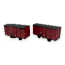 Set 2 wagons couverts - Ree Modèles VM-029 - HOe/HOm 1/87 - CFD - Ep III - 2R - 2