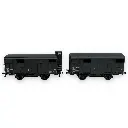 Coffret de 2 wagons couverts PLM 20T - Ree Modèles WB-701 - HO 1/87 - SNCF - Ep III - 2R - 3