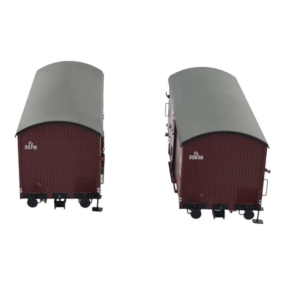 Set 2 Wagons primeurs 10T rouge sideros REE MODELES WB759 - PLM HO 1/87 - EP II - 3