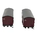 Set 2 Wagons primeurs 10T rouge sideros REE MODELES WB759 - PLM HO 1/87 - EP II - 3