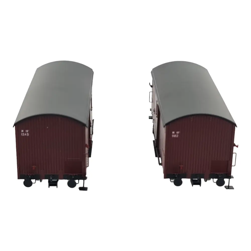 Set 2 Wagons primeurs 10T rouge sideros REE MODELES WB757 - PLM HO 1/87 - EP II - 3