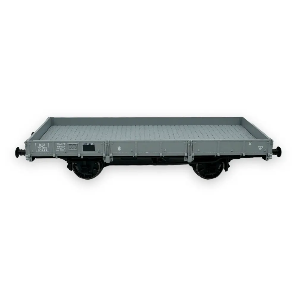 Wagon Plat OCEM 29 MIDI Gris REE MODELES WB603 SNCF - HO 1/87 - EP II - 3
