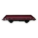 Wagon Plat OCEM 29 PLM Rouge Sideros REE MODELES WB601 SNCF - HO 1/87 - EP II - 3