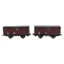 Set 2 Wagons primeurs ex-10T Type 2 REE Modèles WB743 - HO 1/87 - PLM - EP II - 2