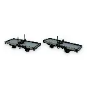Set 2 wagons plats porte-grumes - Ree Modèles VM-035 - HOm 1/87 - CFD - Ep III - 2R - 2