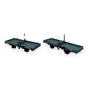 Set 2 wagons plats porte-grumes - Ree Modèles VM-036 - HO/HOe/HOm 1/87 - CFD - Ep III - 2R - 2