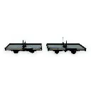 Set 2 wagons plats porte-grumes - Ree Modèles VM-035 - HOm 1/87 - CFD - Ep III - 2R - 3