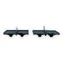 Set 2 wagons plats porte-grumes - Ree Modèles VM-036 - HO/HOe/HOm 1/87 - CFD - Ep III - 2R - 3