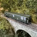 Voiture métallisée Ex-PLM REE Modèles VB467 vert 306 - HO 1/87 - SNCF - EP V / VI - 5