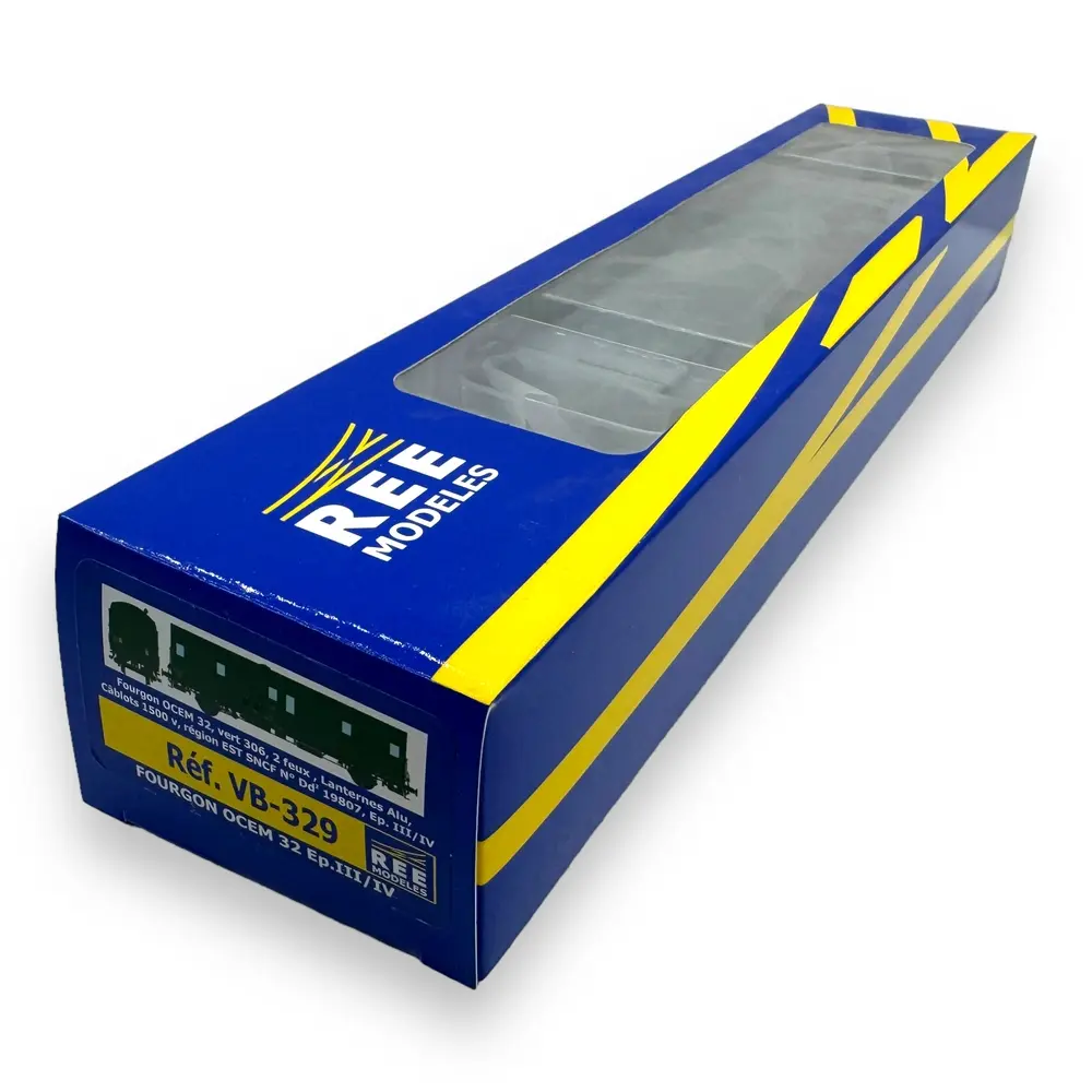 Fourgon OCEM 32 Est - REE Modèles VB329 - HO 1/87 - SNCF - EP III-IV - 4