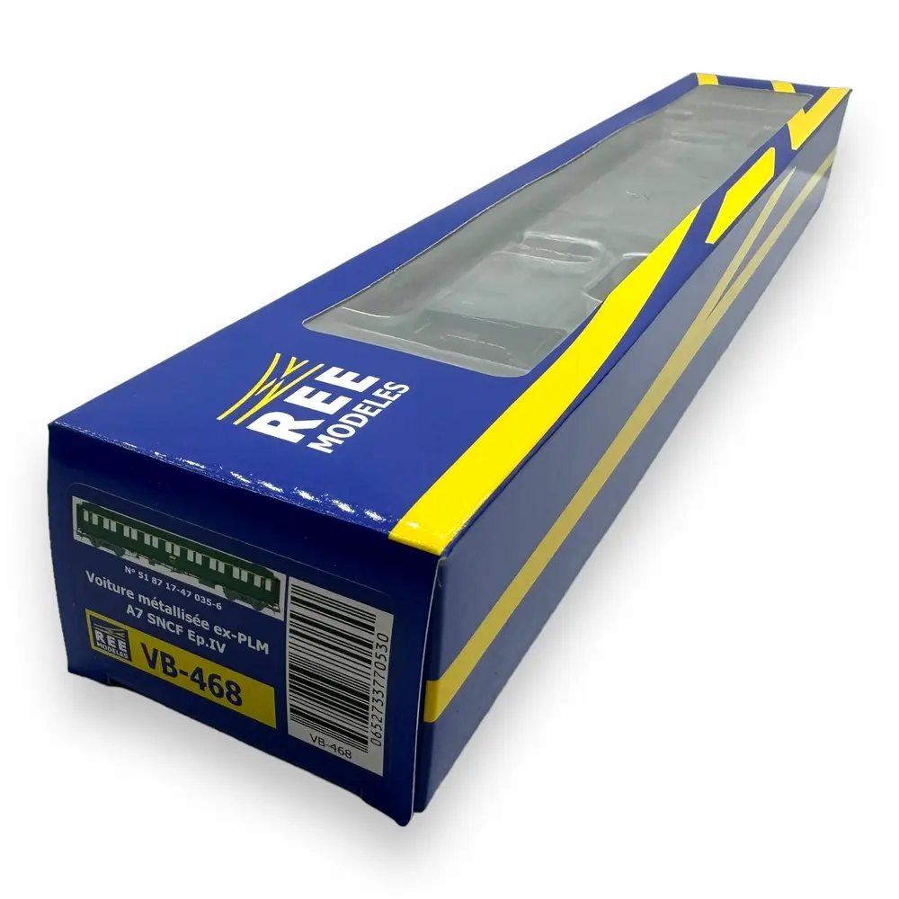 Voiture métallisée Ex-PLM A7 - Ree Modèles VB-468 - HO 1/87 - SNCF - Ep IV - 2R - 4