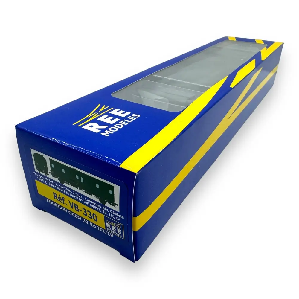 Fourgon Ocem 32 - Ree Modèles VB-330 - HO 1/87 - SNCF - Ep III/IV - 2R - 4