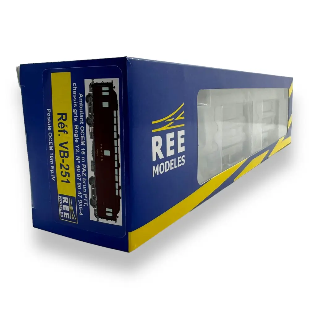 Voiture postale OCEM REE Modeles VB251 - HO : 1/87 - SNCF - EP IV - 4