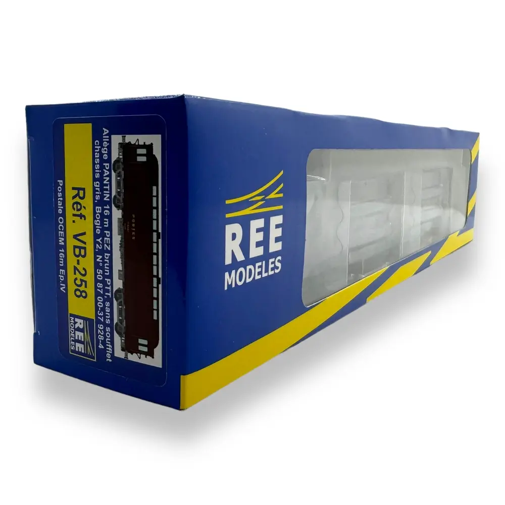 Voiture postale OCEM ALLEGE Pantin 16m REE MODELES VB258 - HO 1/87 - SNCF - EP IV - 4