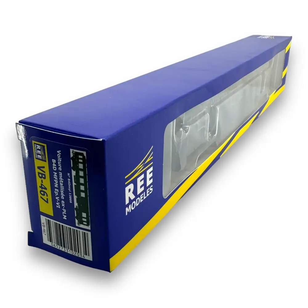 Voiture métallisée Ex-PLM REE Modèles VB467 vert 306 - HO 1/87 - SNCF - EP V / VI - 4