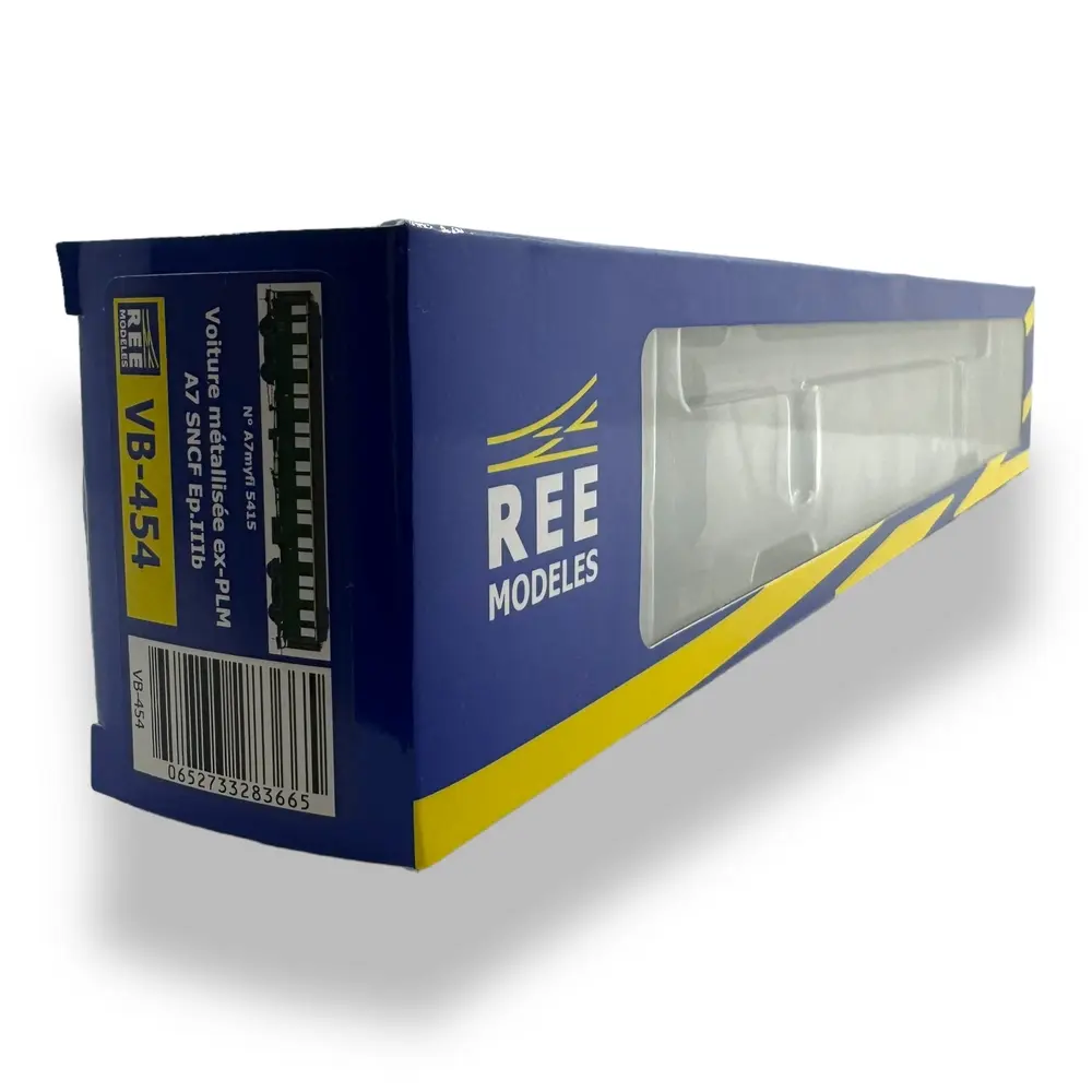 Voiture métallisée Ex-PLM REE Modèles VB454 vert 306 - HO 1/87 - SNCF - EP III.B - 4