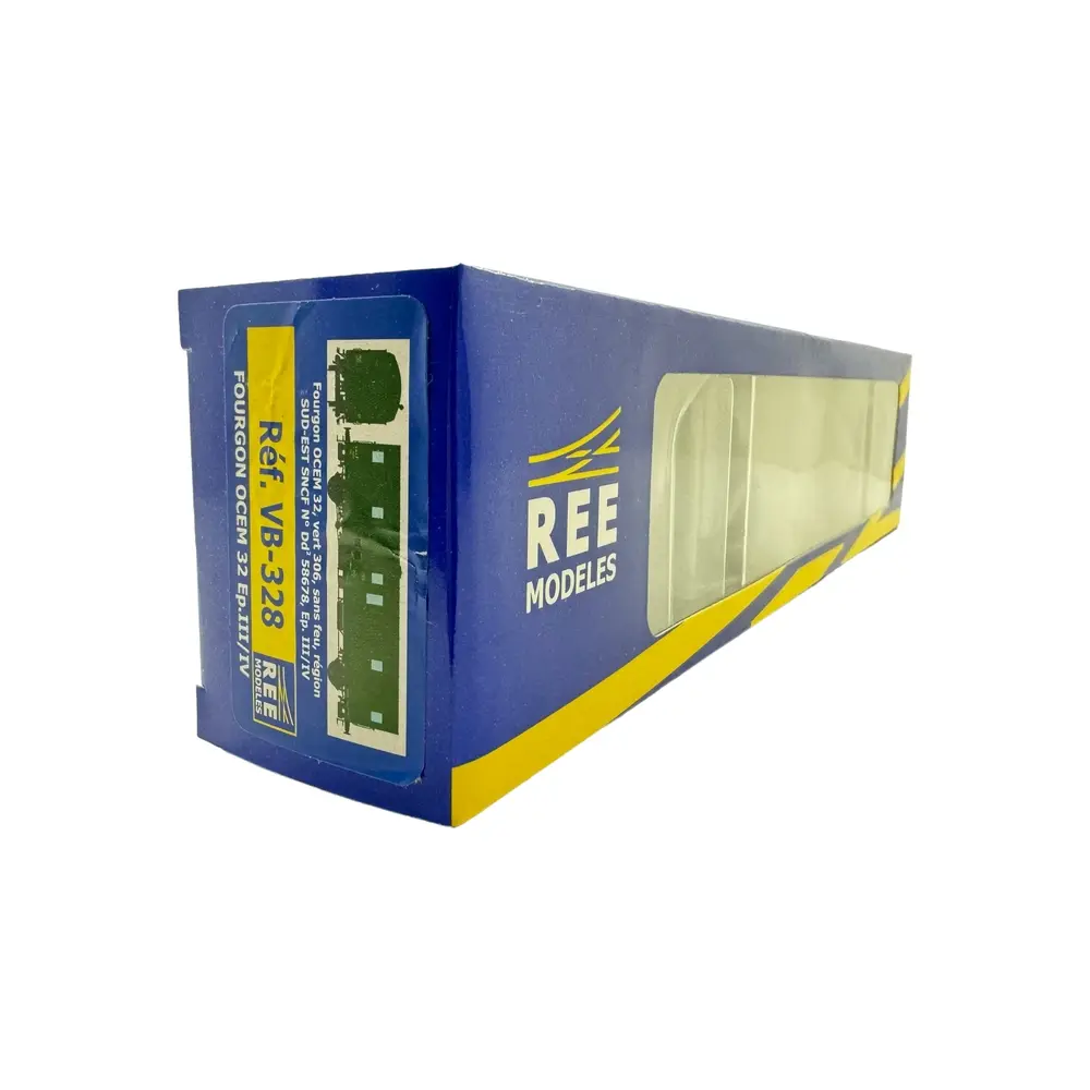 FOURGON OCEM 32 Vert - sans feux "SUD-EST" - REE MODELES VB328 - SNCF - HO 1/87 - 4