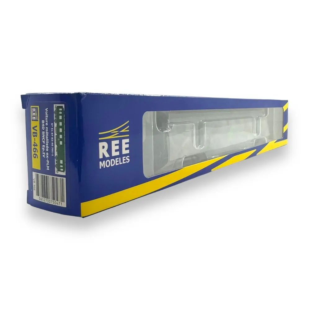 Voiture métallisée Ex-PLM REE Modèles VB466 vert 301 - HO 1/87 - SNCF - EP IV - 4