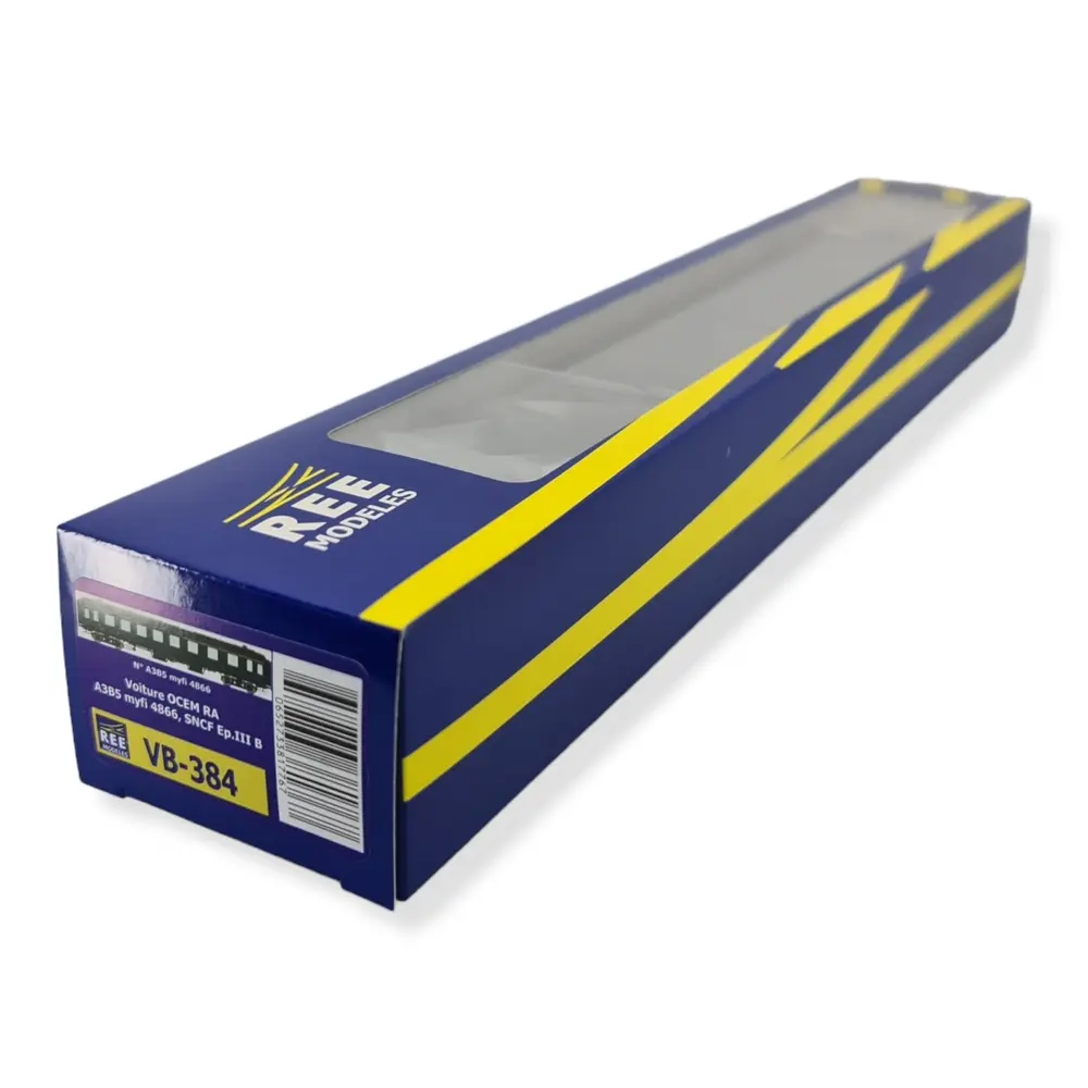 Voiture Ocem RA A3B5 ex-midi - Ree Modèles VB384 - HO 1/87 - SNCF - Ep III - 2R - 4