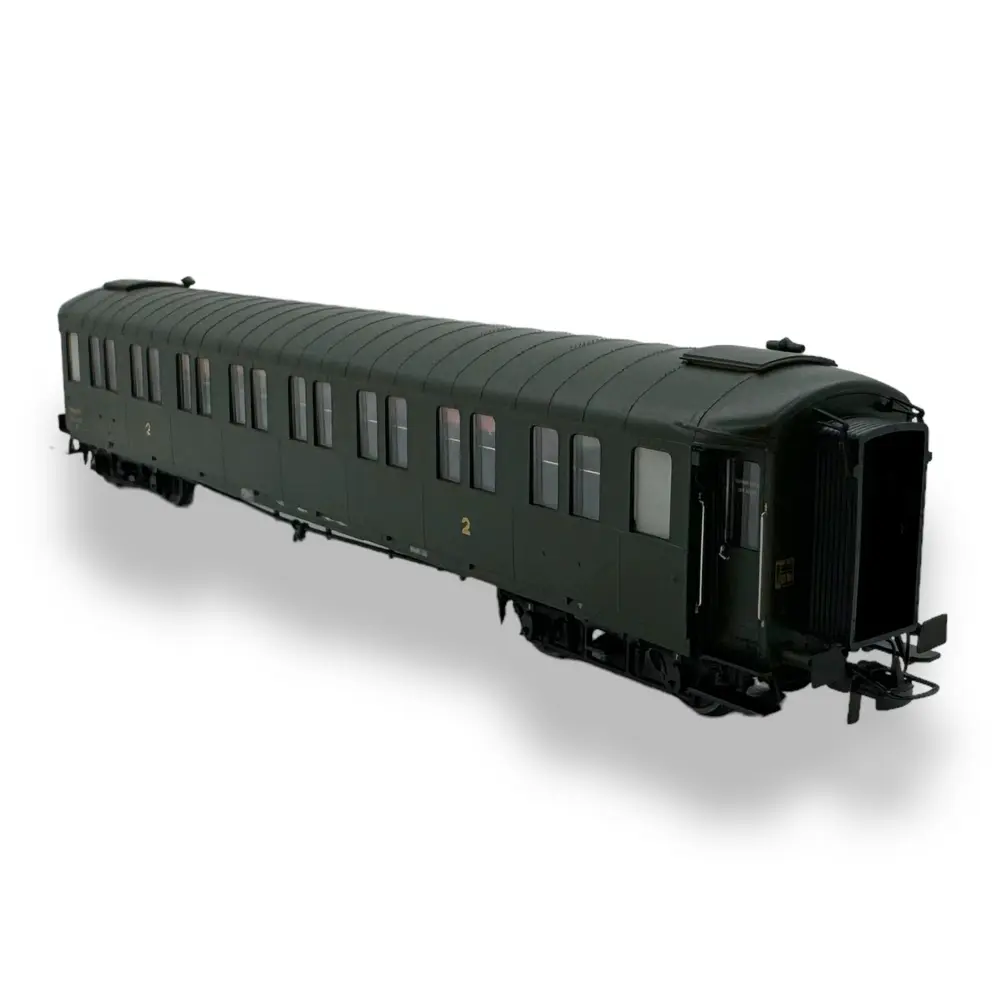 Voiture métallisée Ex-PLM REE Modèles VB459 vert 306 - HO 1/87 - SNCF - EP III.B - 2